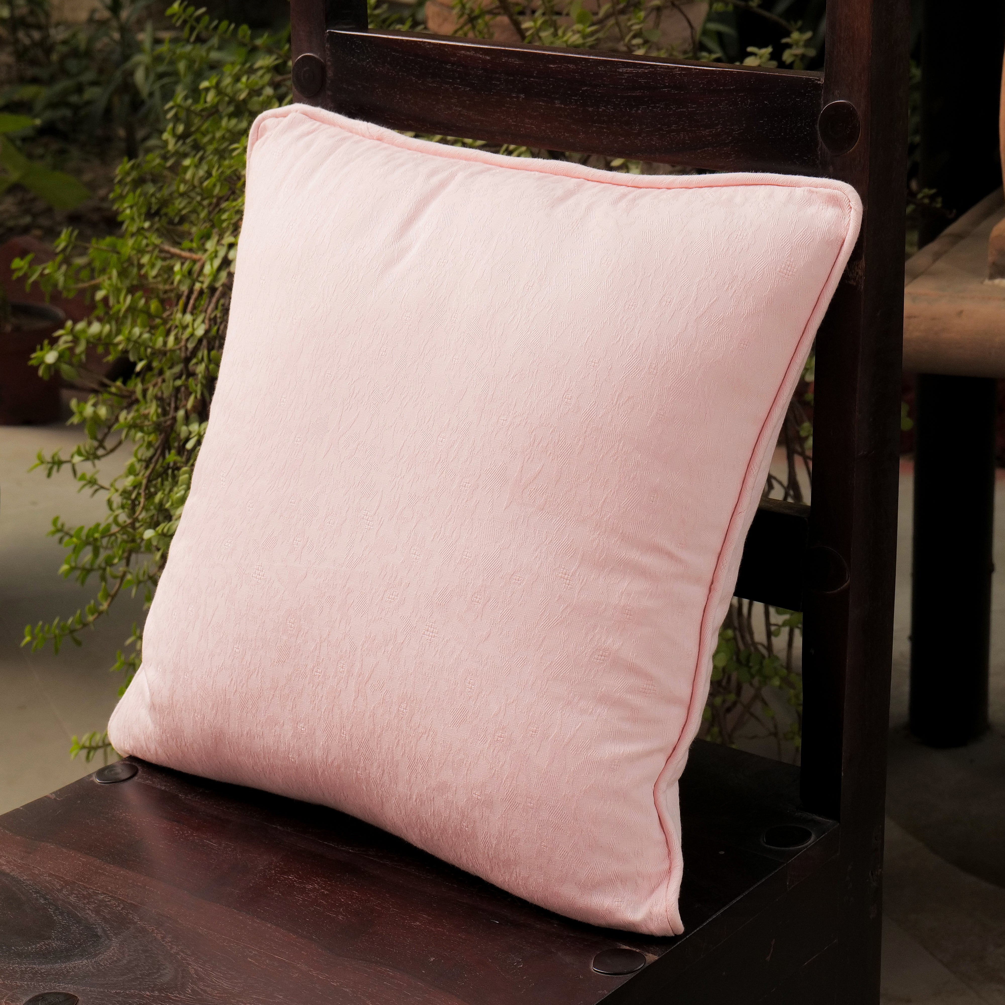 Lark Jacquard Cushion Cover Set of 2 – Pink