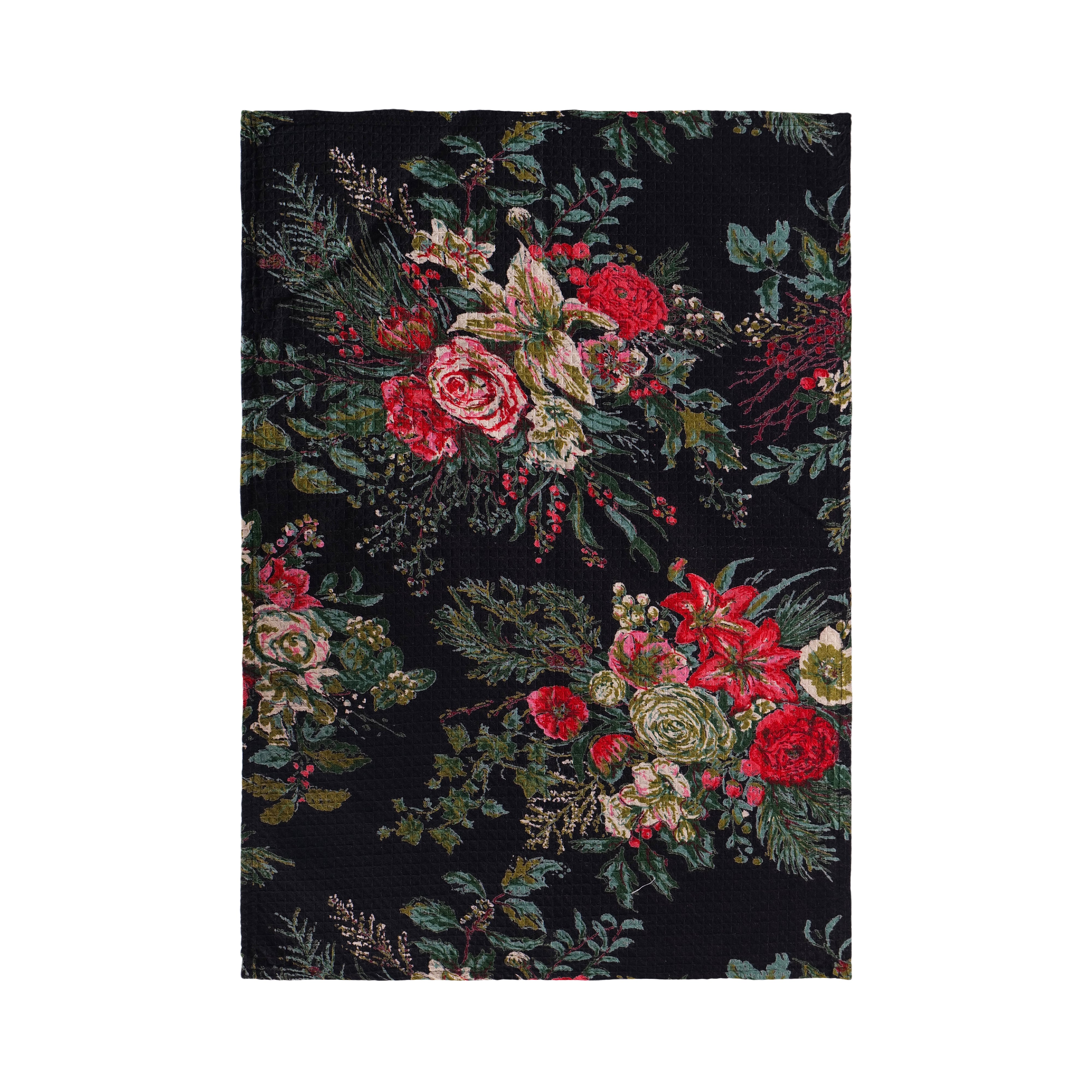 Merry Tea Towel set of 2 - Black