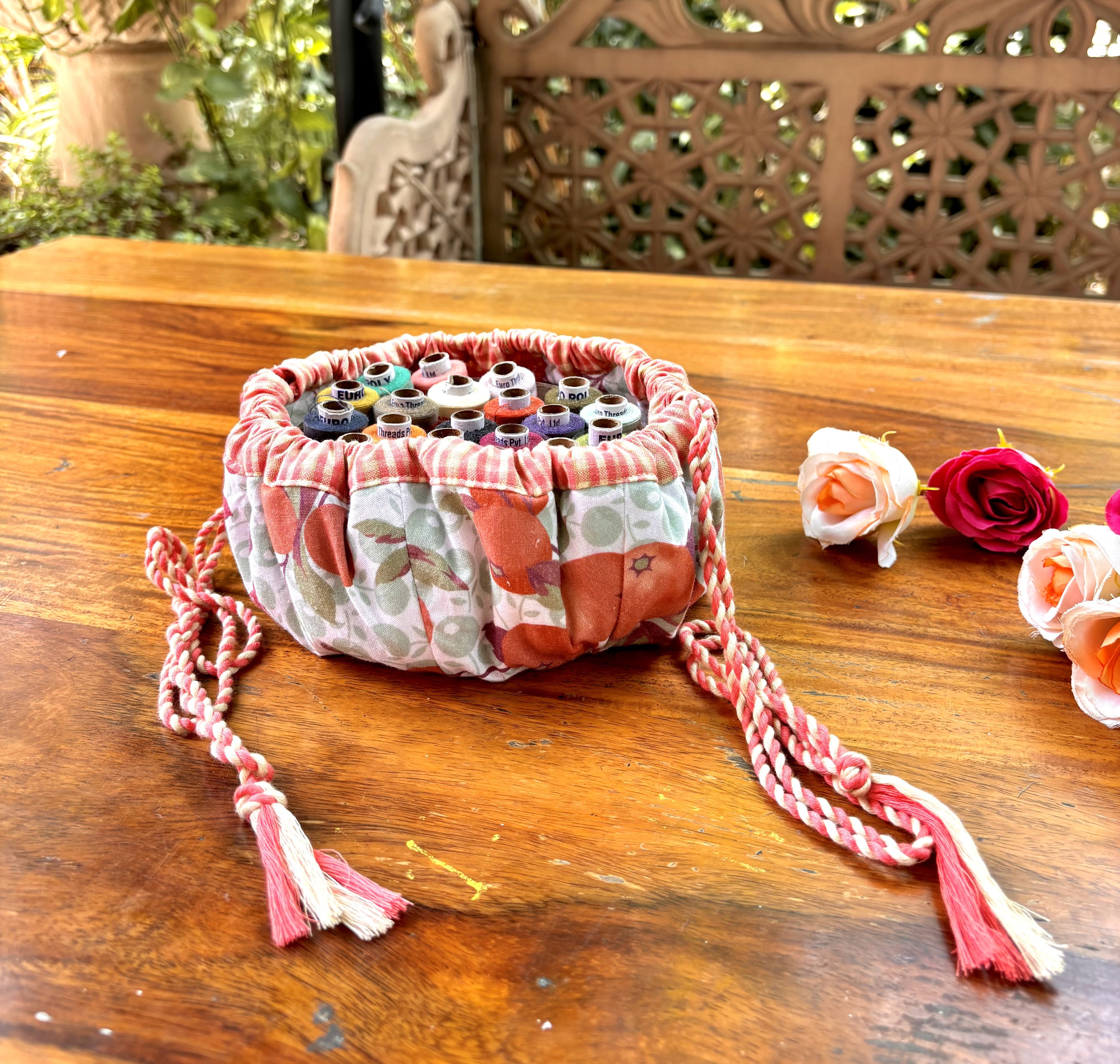 Orange Blossom Sewing Drawstring Kit – Green