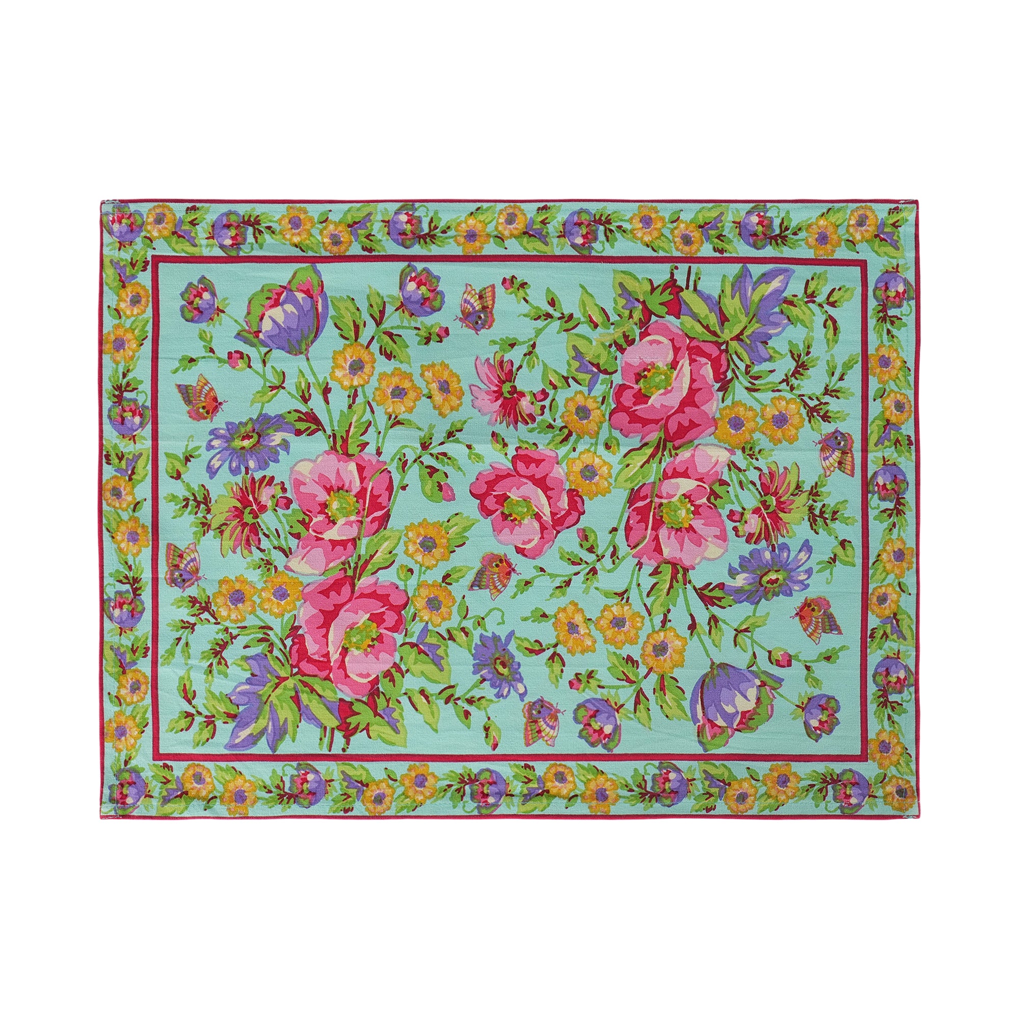 Penny’s Patio Placemat & Napkin Combo Set of 6 – Aqua