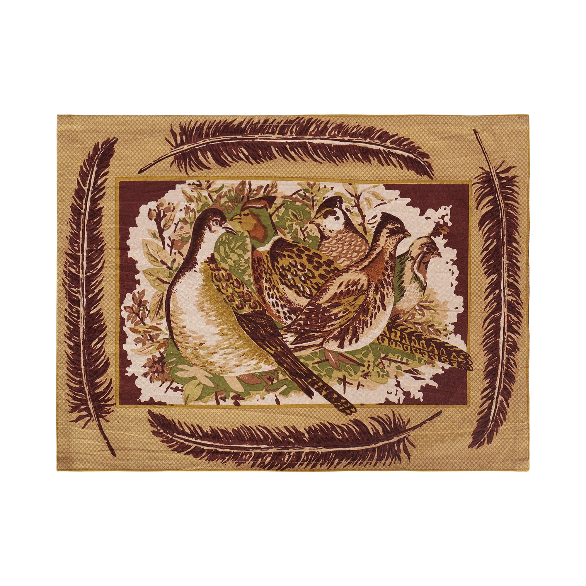 Phasesant Placemat set of 6 - Cabernet