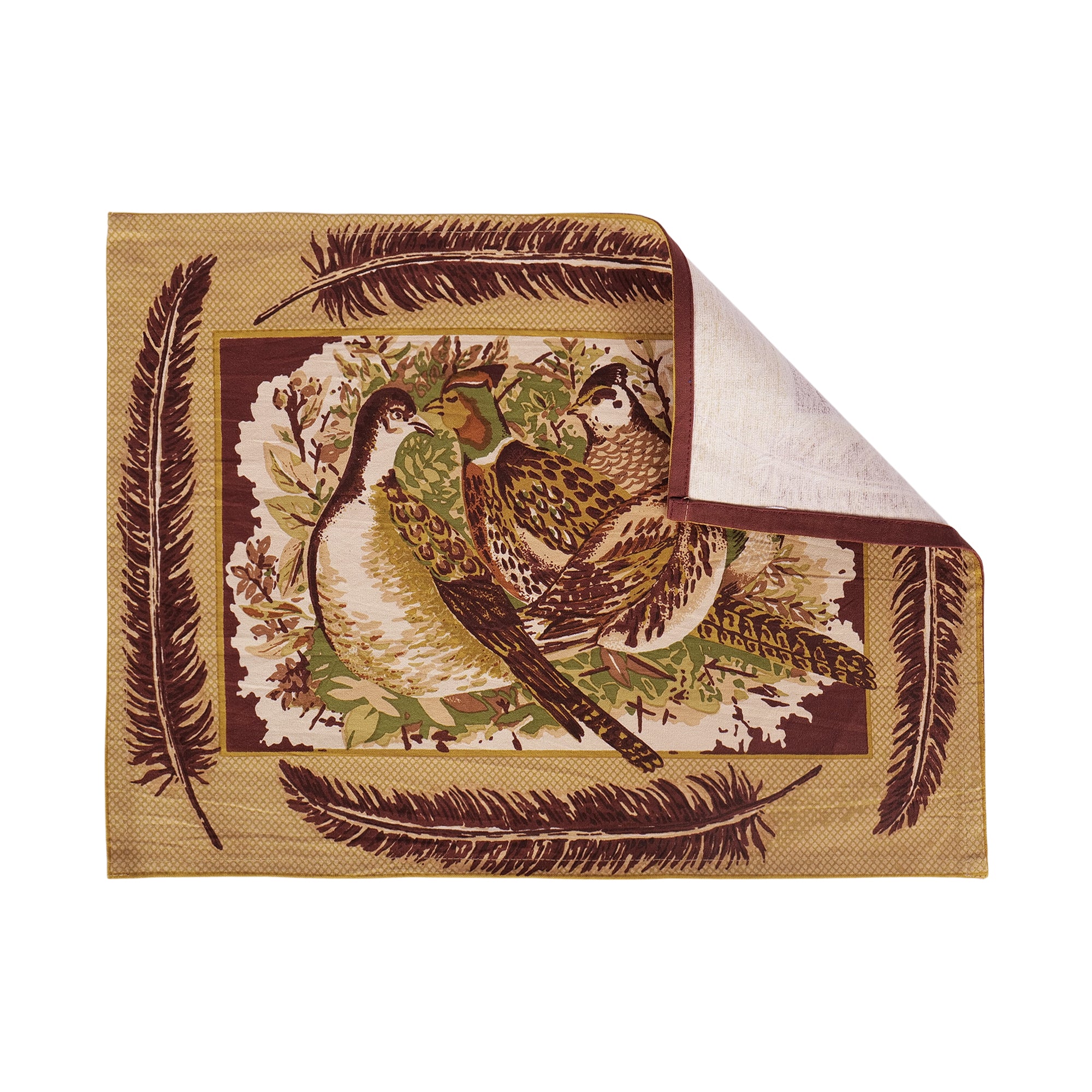 Phasesant Placemat set of 6 - Cabernet