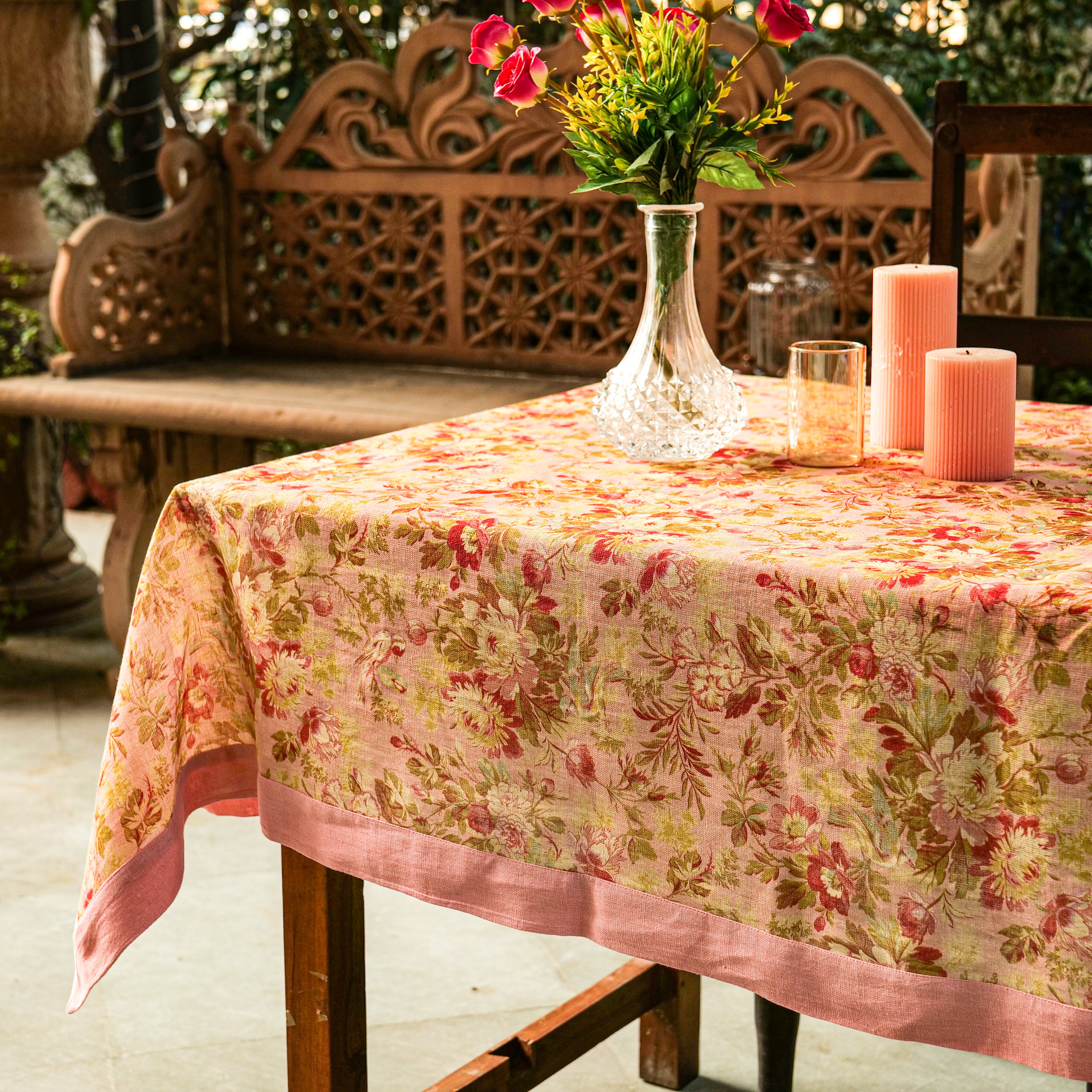 Peony Blossom Tablecloth – Rose