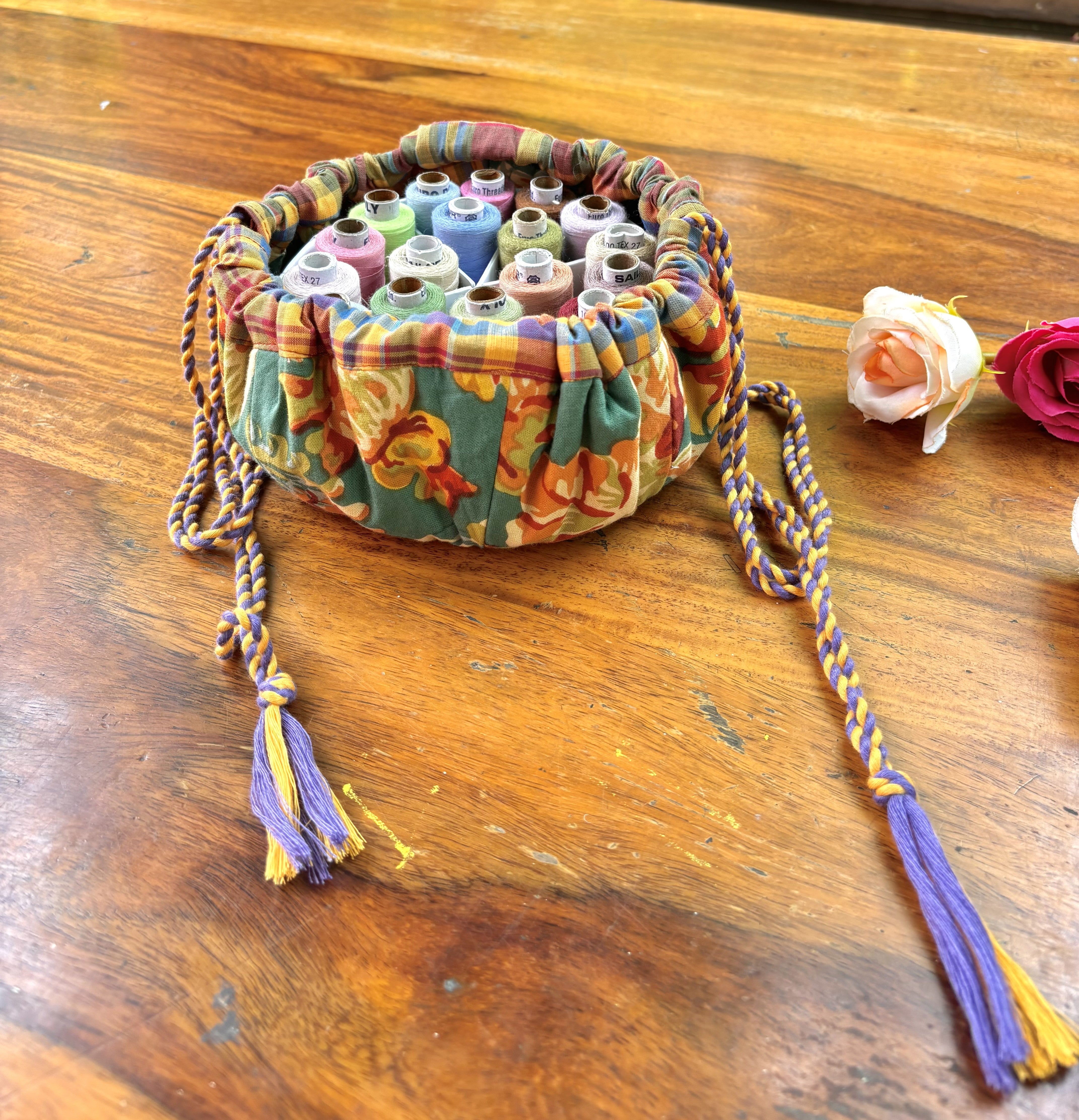 Pomegranate Sewing Drawstring Kit - Teal
