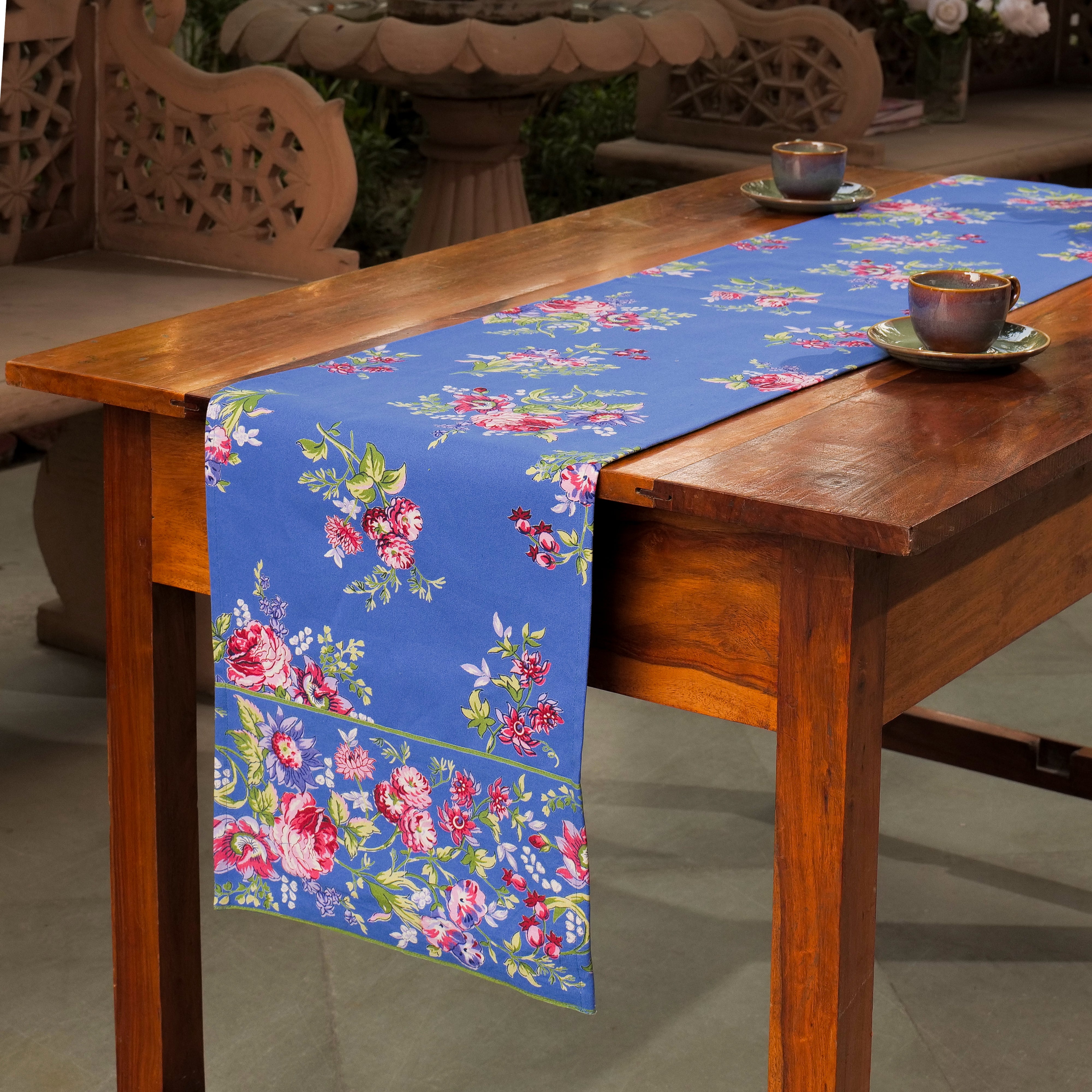 Russian Chintz Runner – Blue