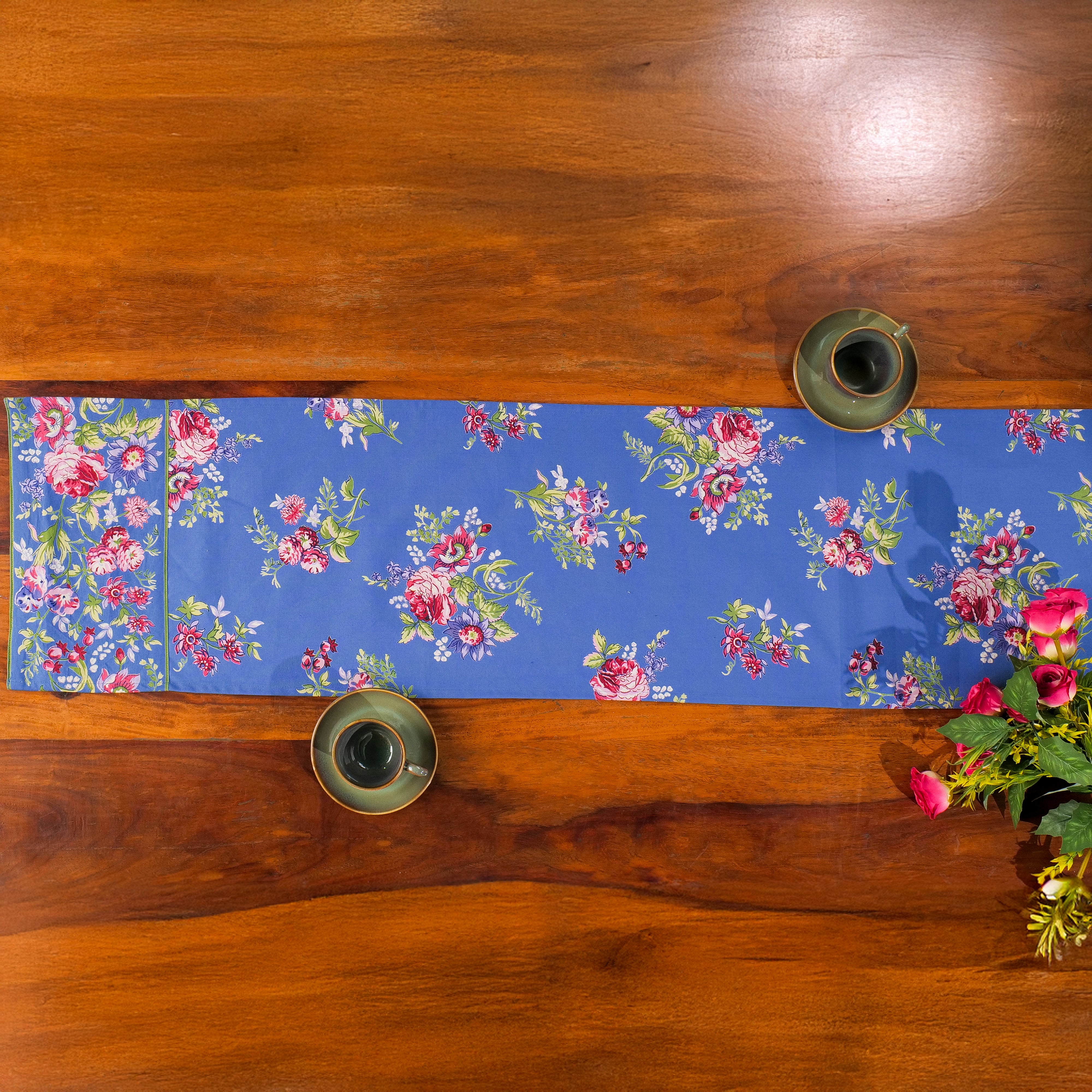 Russian Chintz Runner – Blue