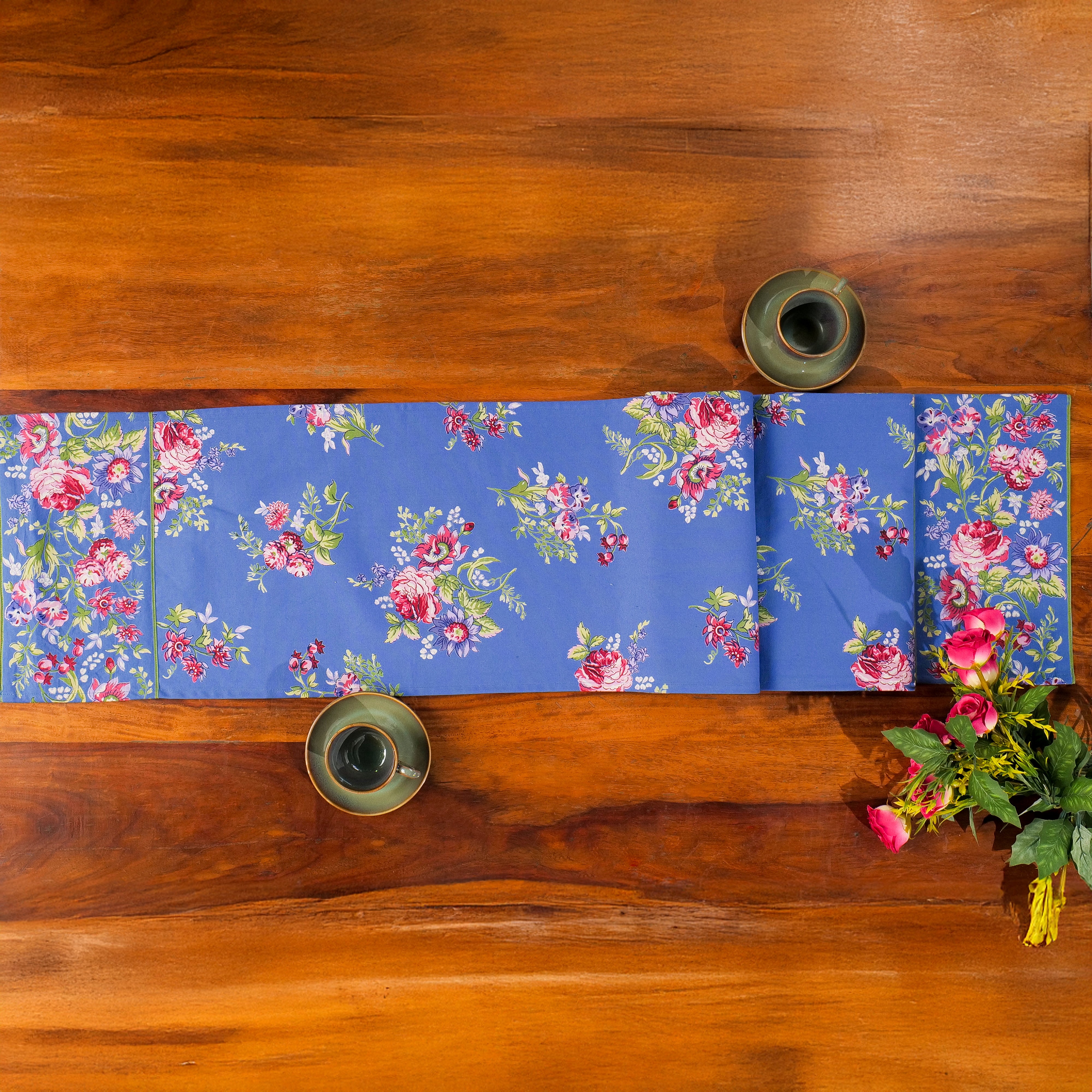 Russian Chintz Runner – Blue