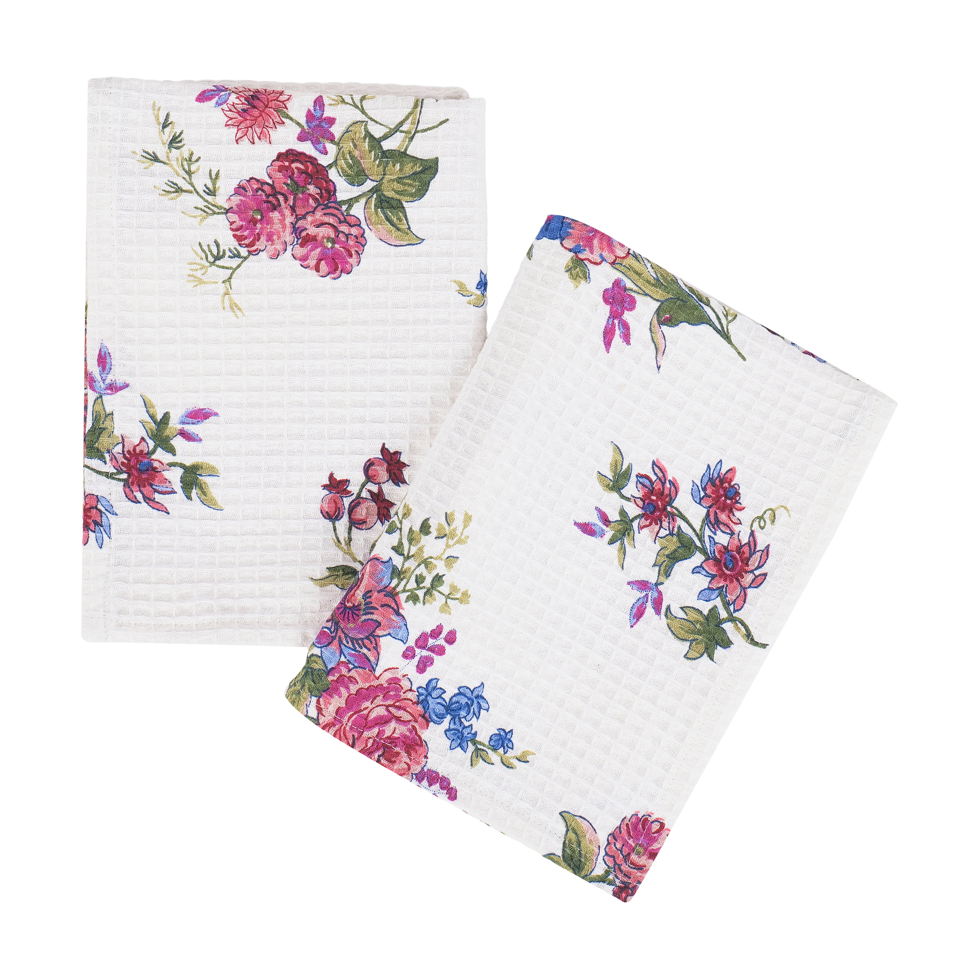 Russian Chintz Tea Towel Set of 2 – White