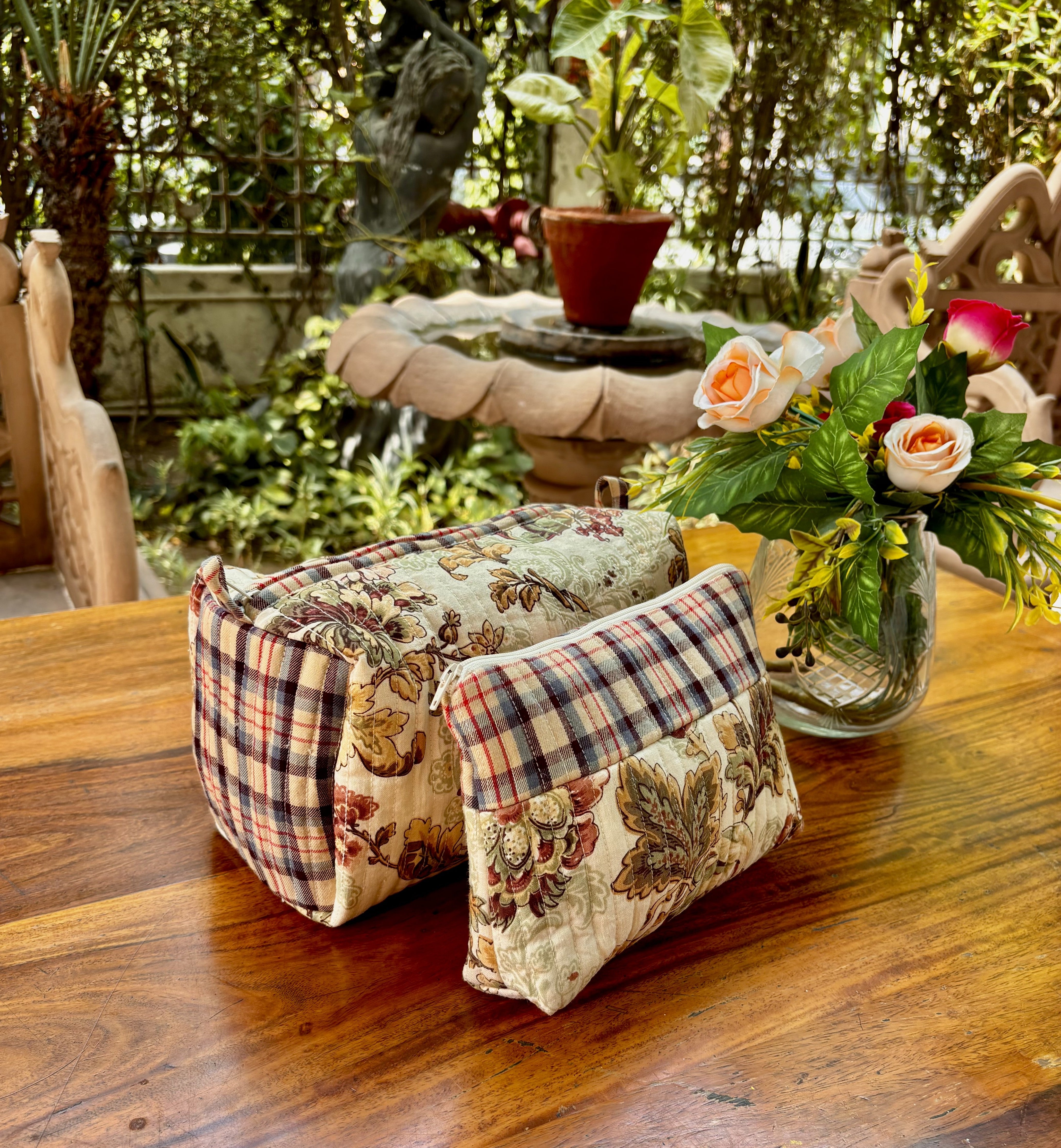 Sonet Cosmetic Bags Set of 2 - Ecru