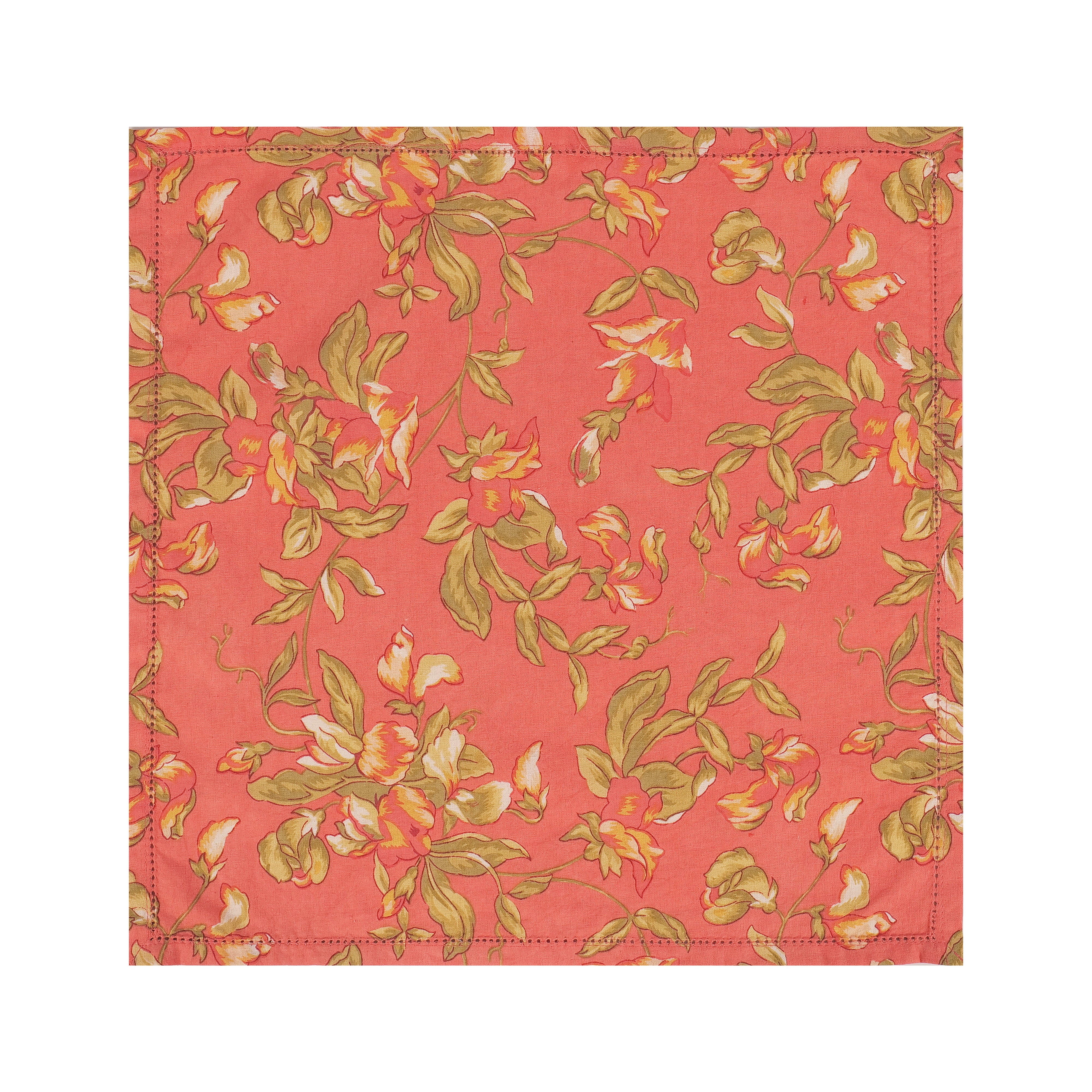 Sweet Pea Napkin Set of 6 – Coral