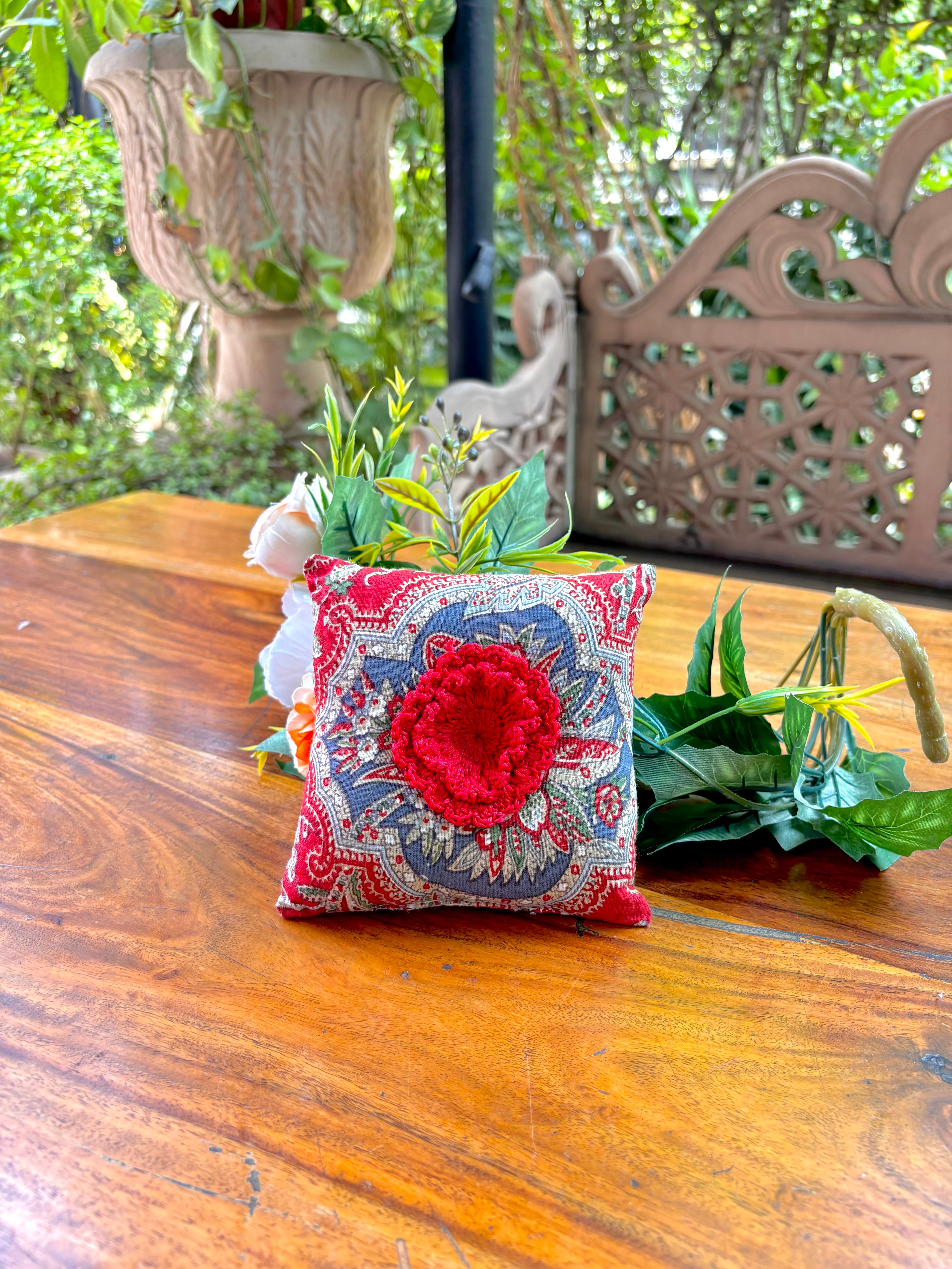 Timeless Tapestry Pin Cushion - Red
