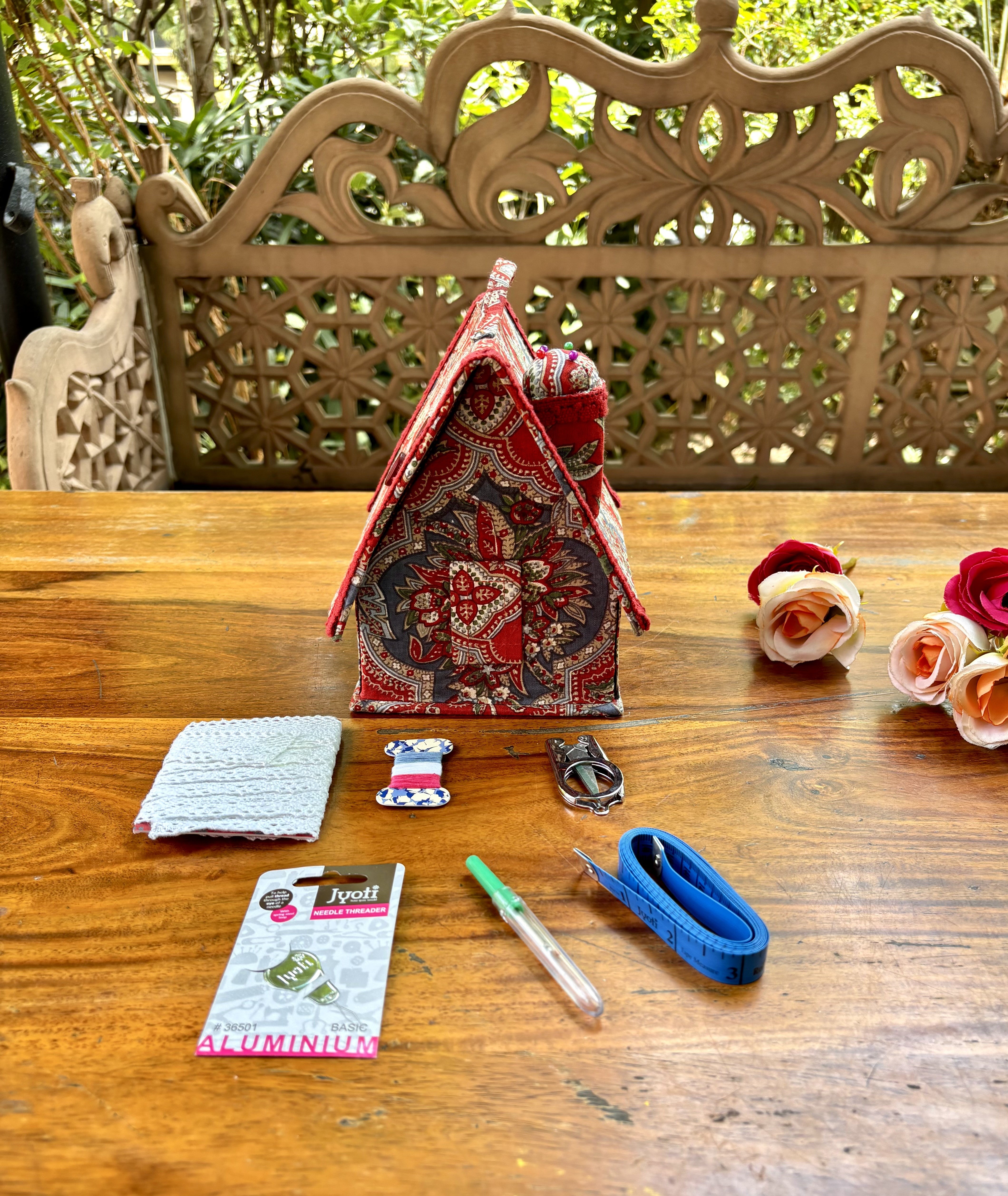 Timeless Tapestry Sewing House - Red