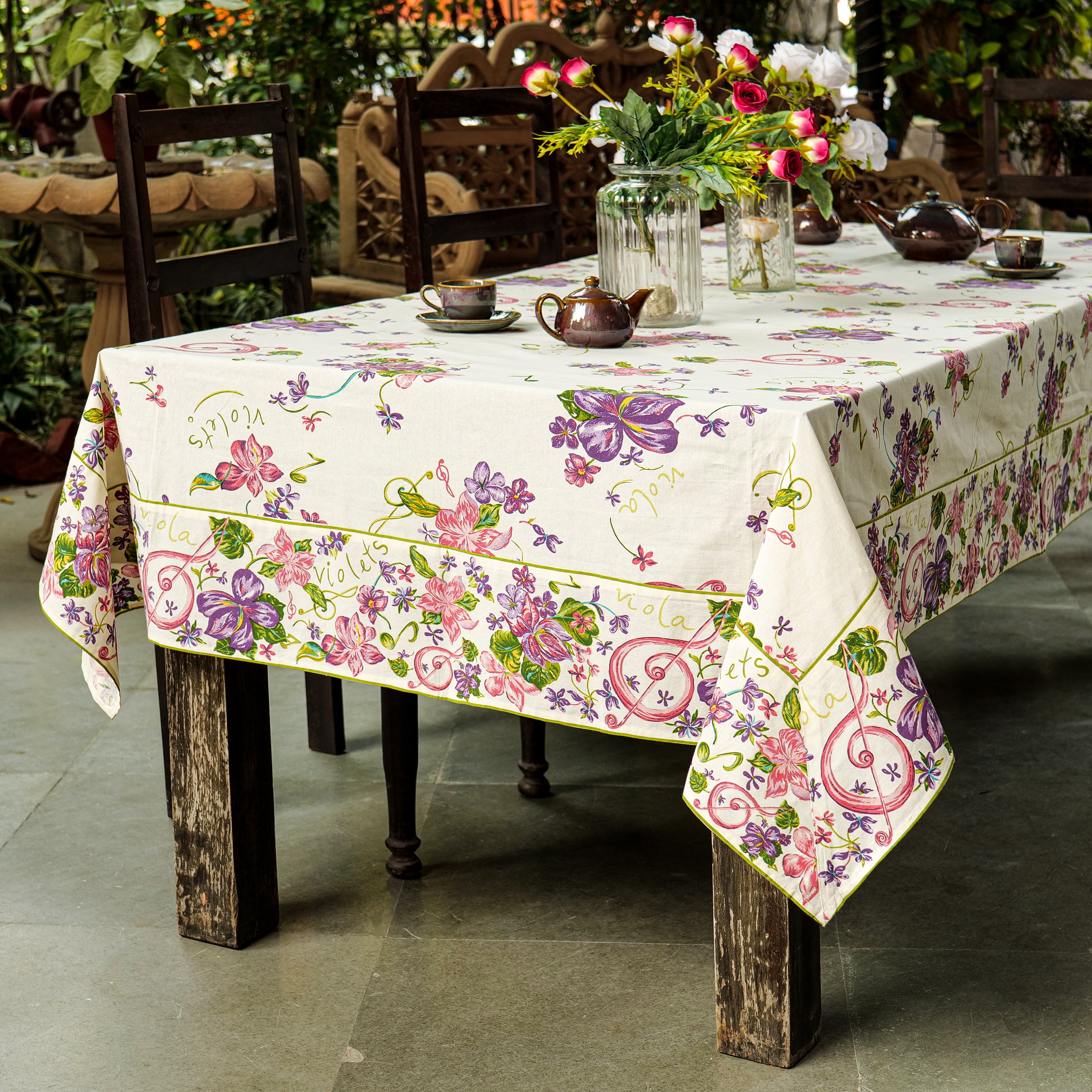 Violets Tablecloth - Purple