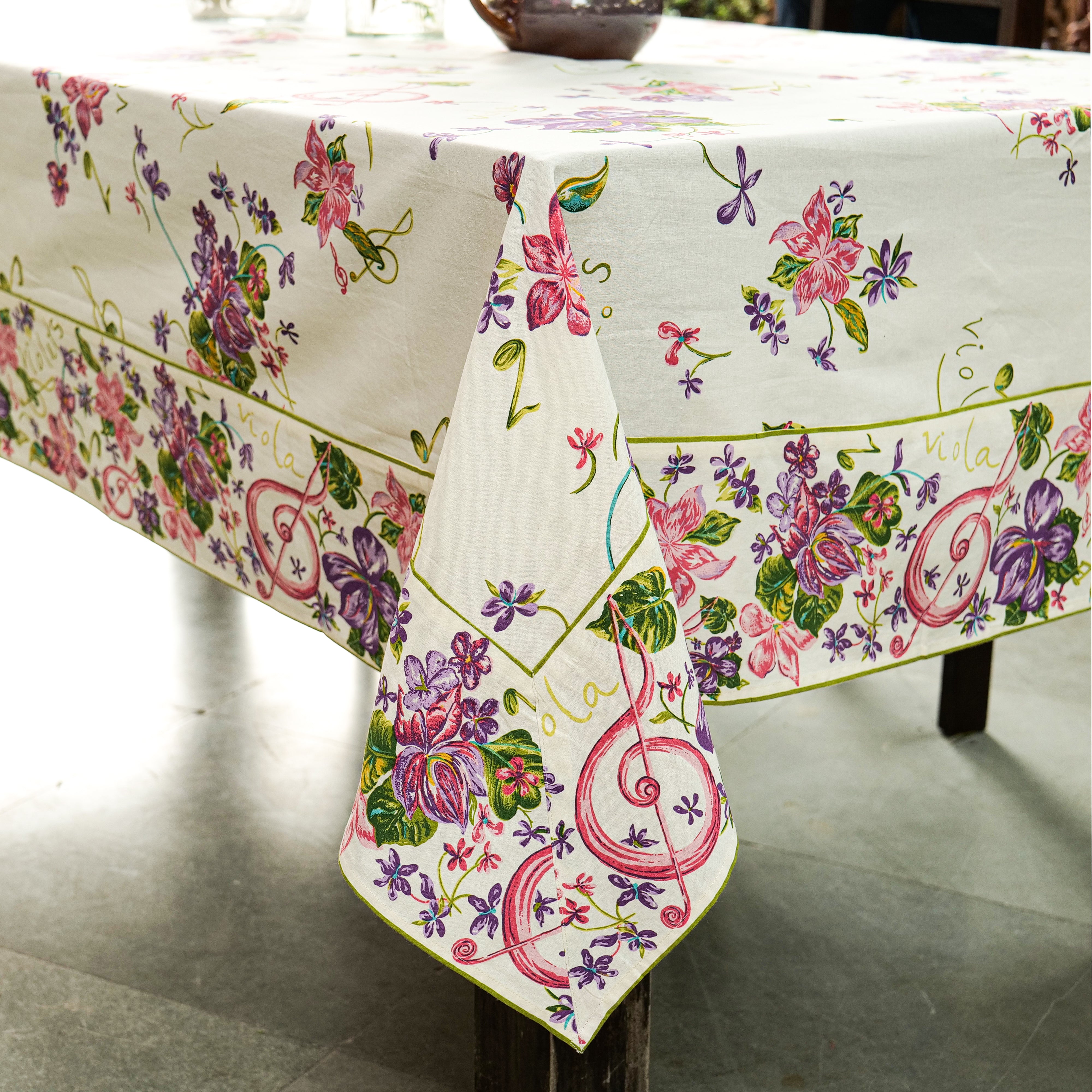 Violets Tablecloth - Purple
