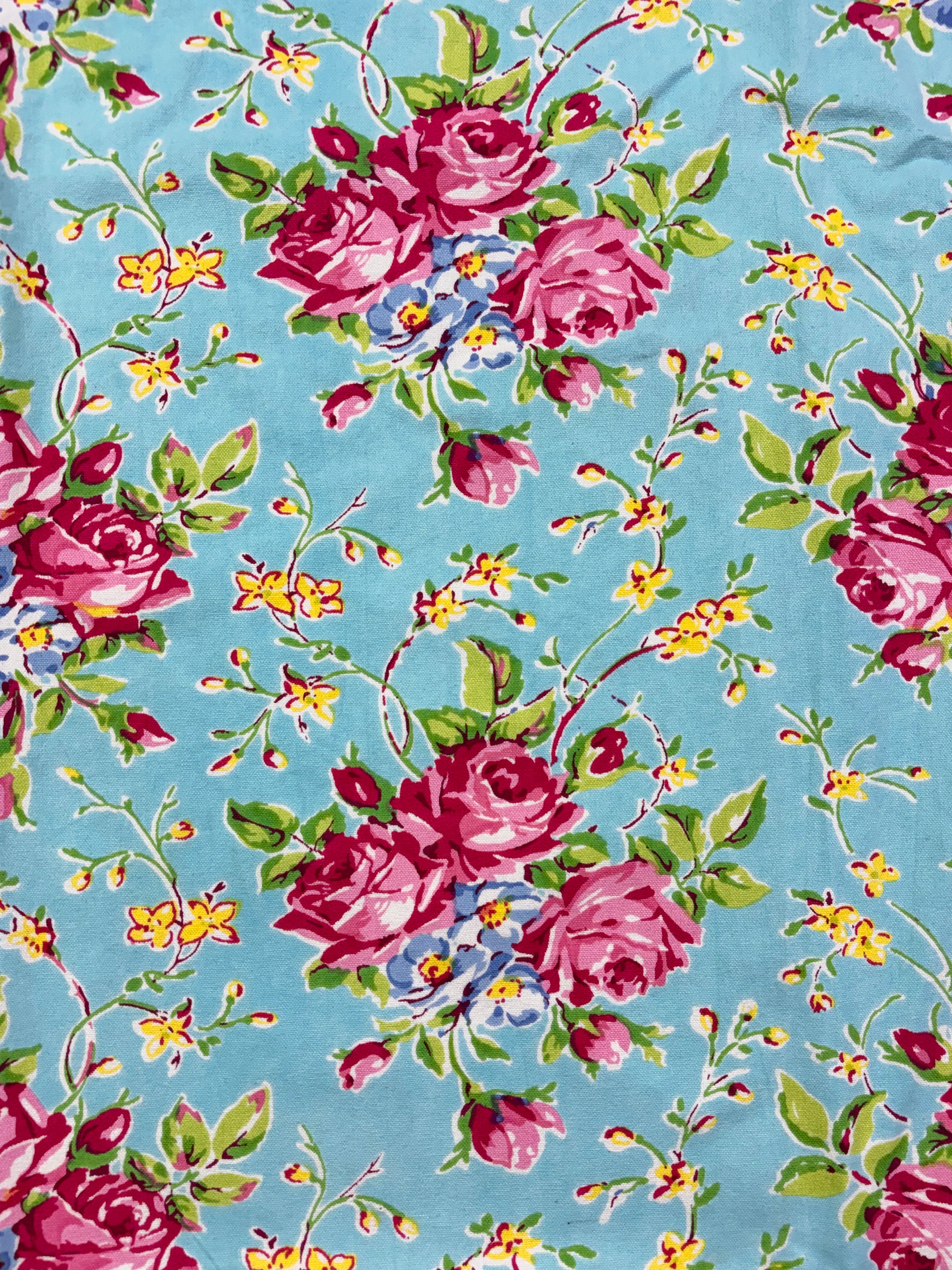 Viola Rose Apron - Aqua