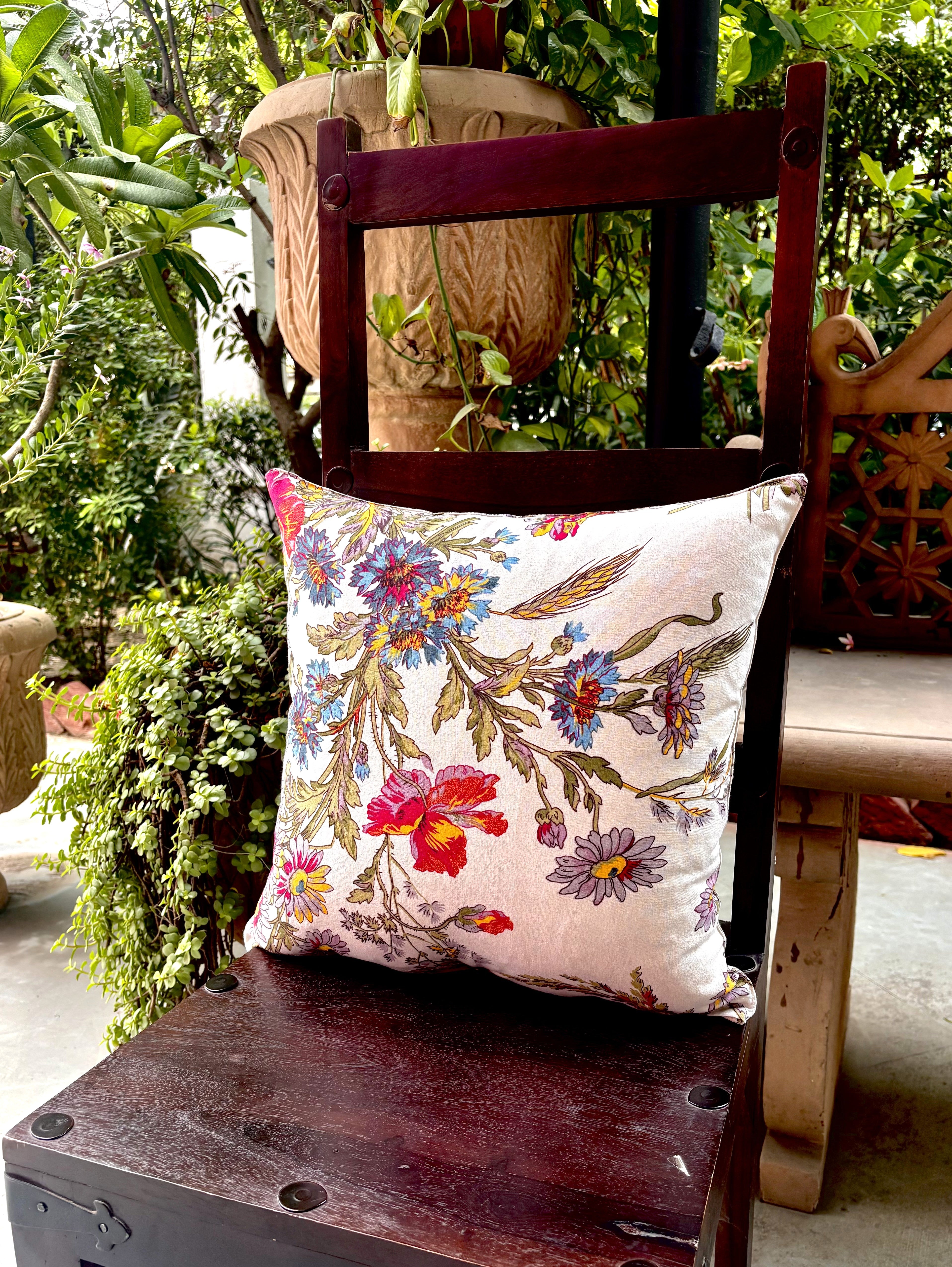 Wilde Flower Cushion Cover Set of 2 - Antique