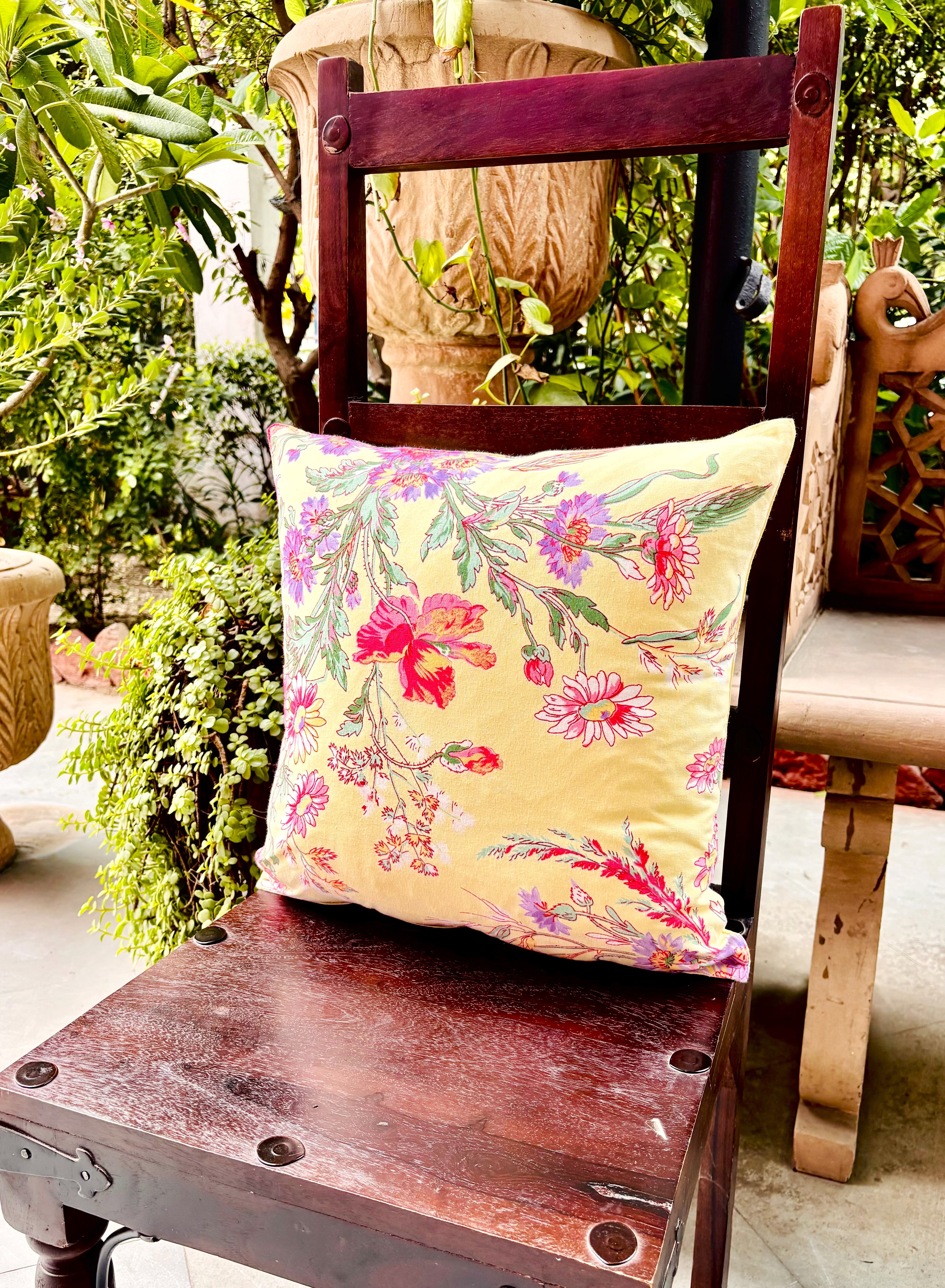 Wilde Flower Cushion Cover Set of 2 - Yellow
