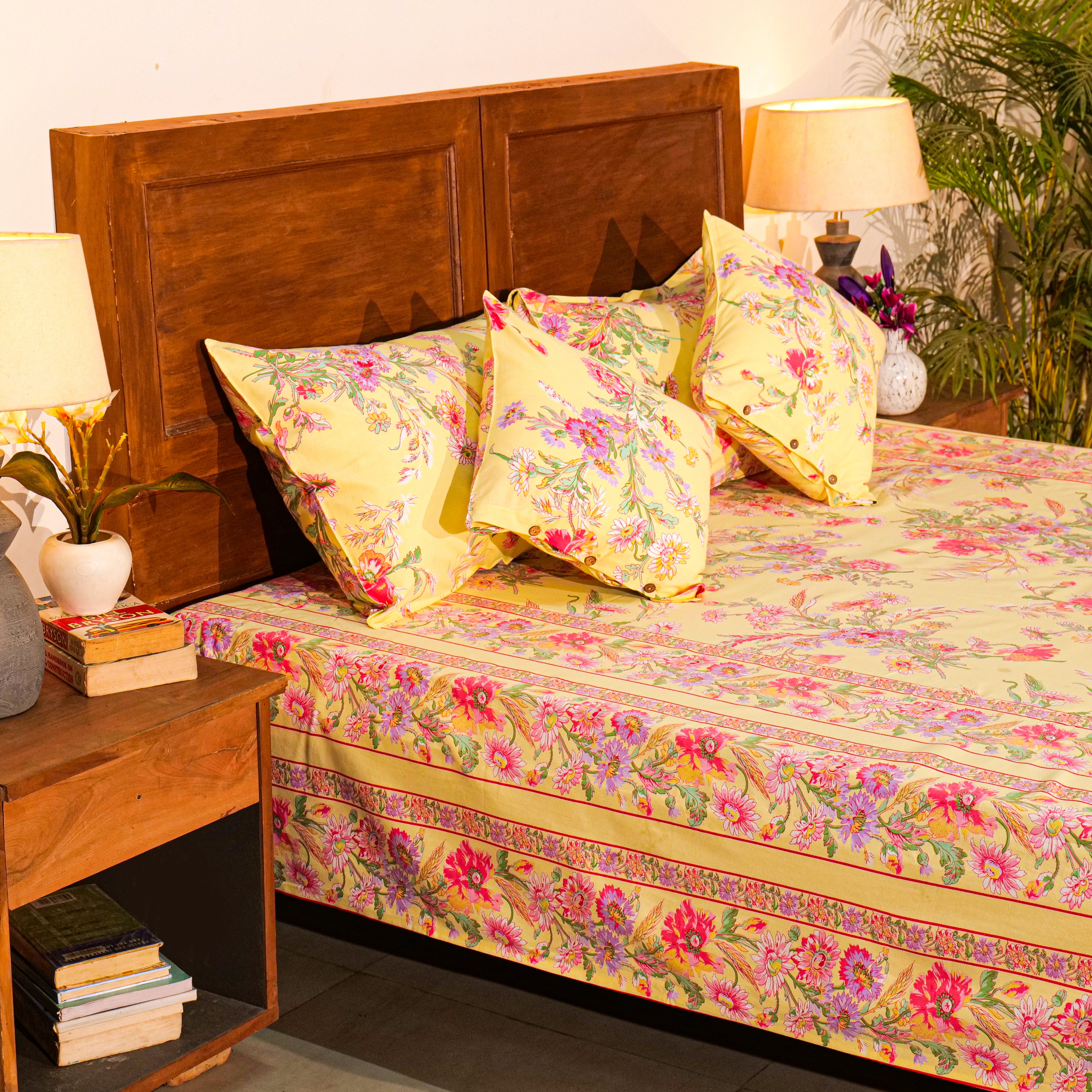 Wilde Flower Bed Cover – Yellow