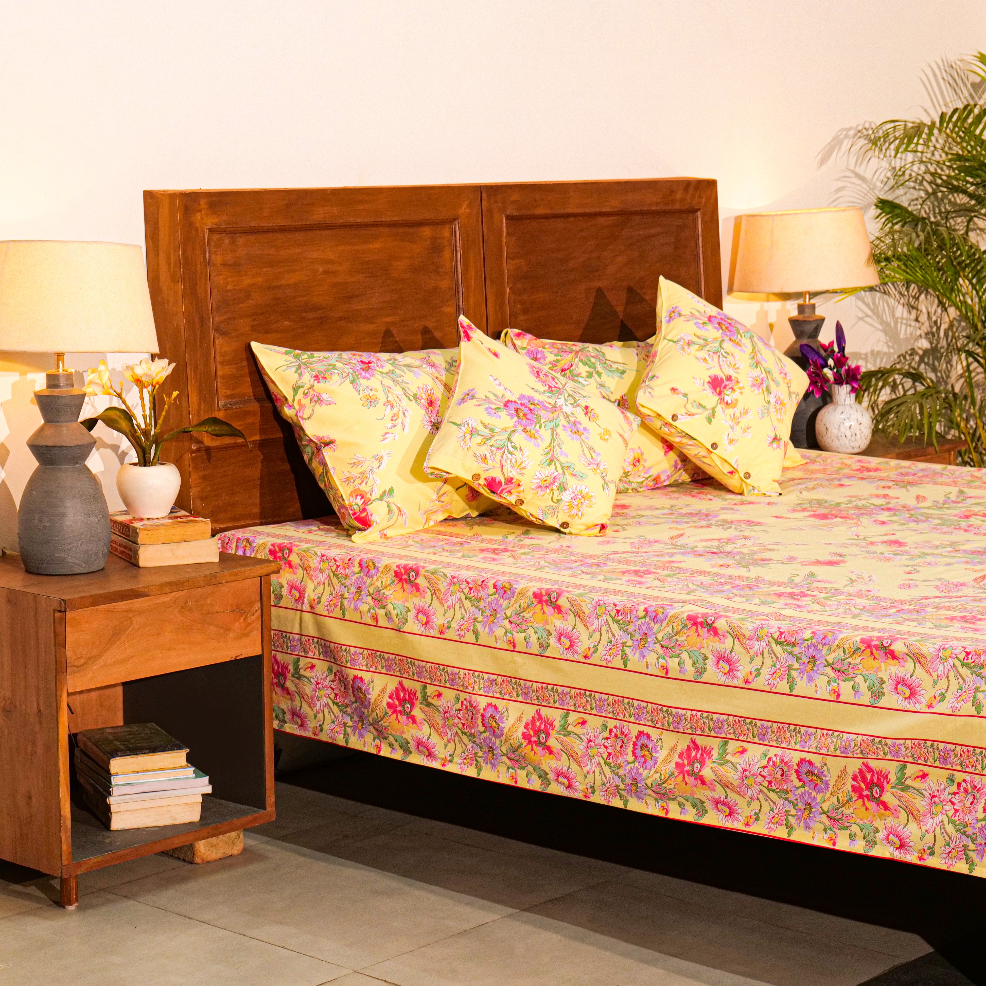 Wilde Flower Bed Cover – Yellow