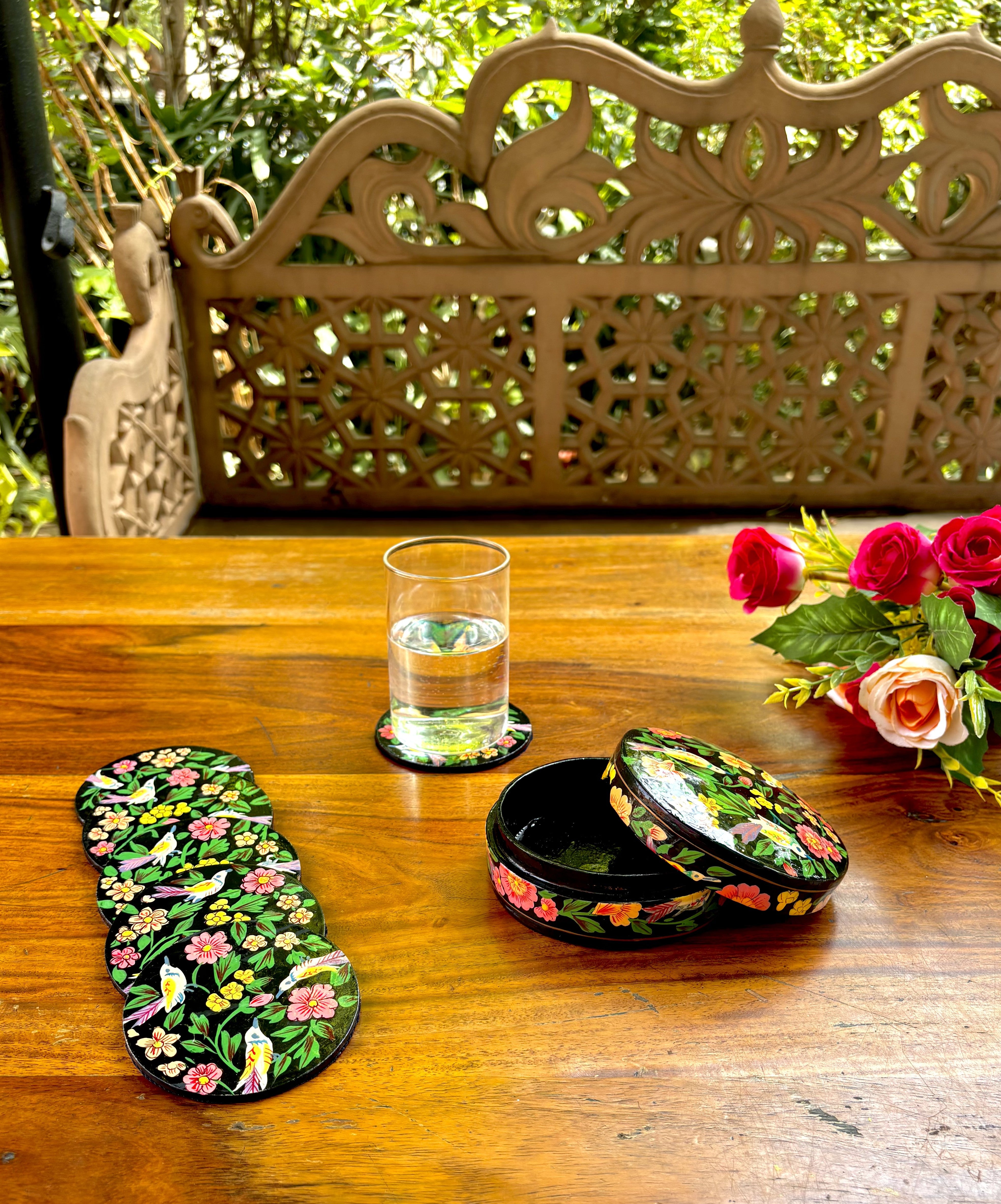 Darjeeling Coaster Set of 6 - Black