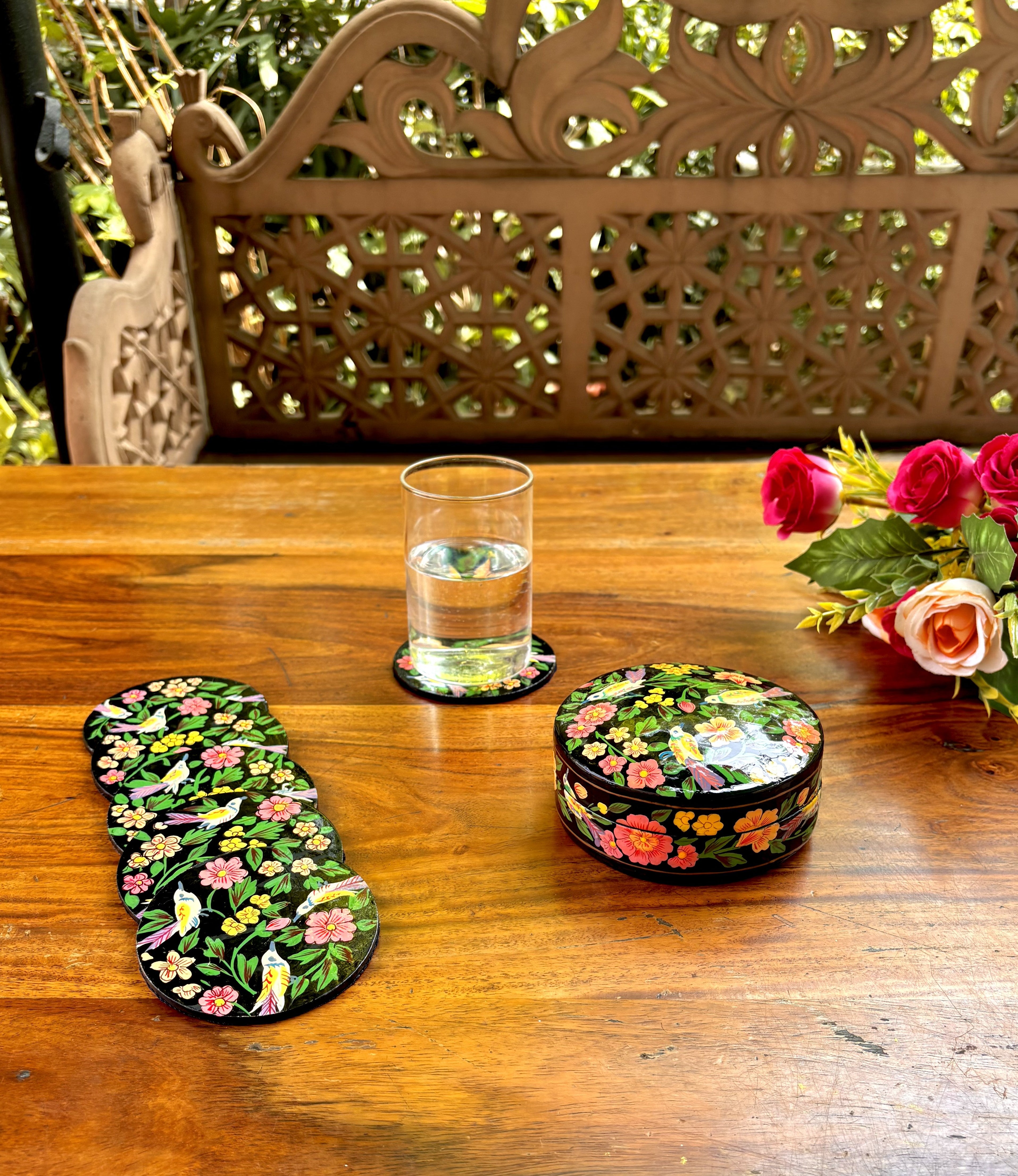 Darjeeling Coaster Set of 6 - Black