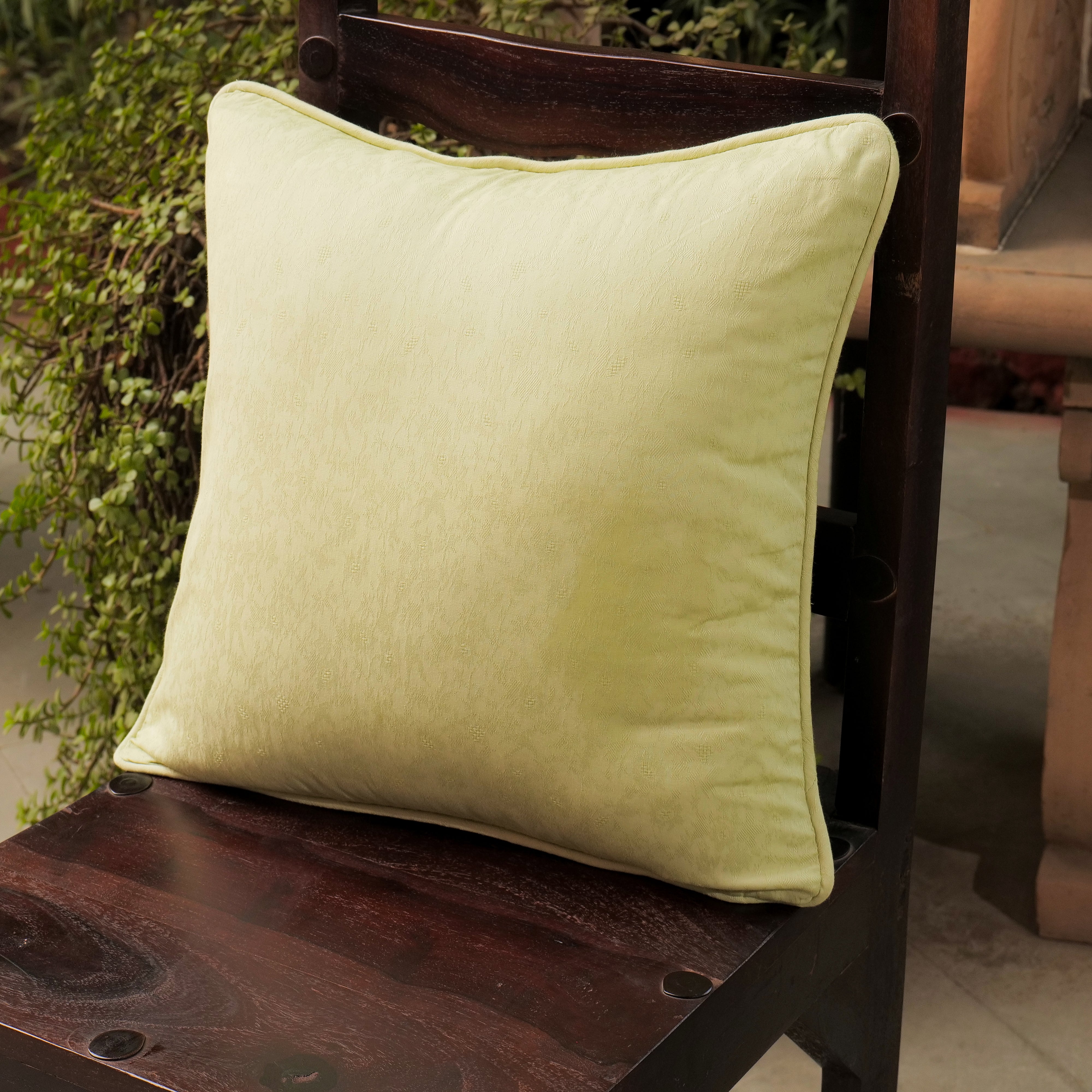 Lark Jacquard Cushion Cover Set of 2 – Green